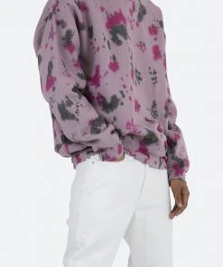 Mnml Outerwear Crystal Dyed Crewneck - Purple