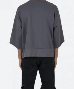 Mnml Cut Off Crewneck - Black