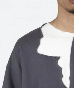 Mnml Cut Off Crewneck - Black