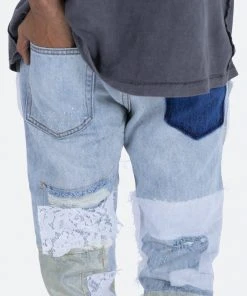 Mnml D101 Straight Denim - Blue/White