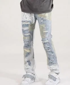 Mnml D101 Straight Denim - Blue/White