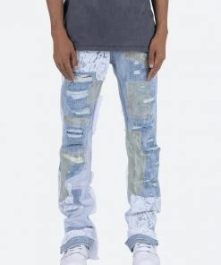 Mnml D101 Straight Denim - Blue/White