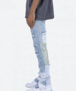 Mnml D101 Straight Denim - Blue/White