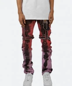 Mnml D175 Straight Denim - Black/Purple