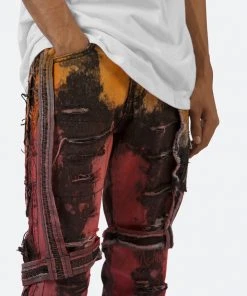 Mnml D175 Straight Denim - Black/Purple