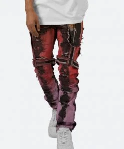 Mnml D175 Straight Denim - Black/Purple