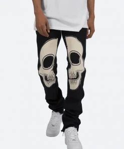 Mnml D181 Straight Denim - Black/White