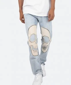 Mnml D181 Straight Denim - Blue/White