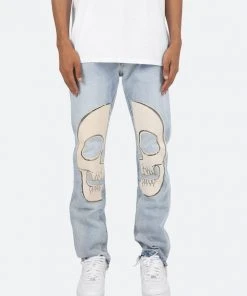 Mnml D181 Straight Denim - Blue/White