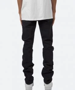 Mnml D184 Skeleton Straight Denim - Black/White