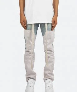 Mnml D187 Western Straight Denim - Blue/Natural