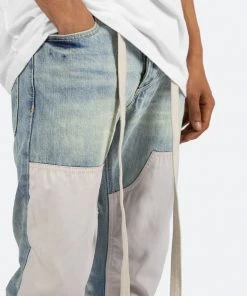 Mnml D187 Western Straight Denim - Blue/Natural