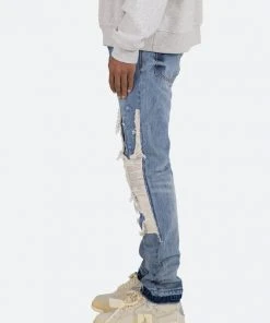 Mnml D197 Poem Straight Denim - Blue/White