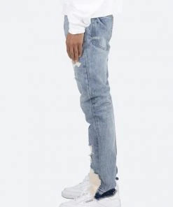 Mnml D198 War Straight Denim - Blue/White