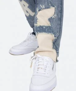 Mnml D198 War Straight Denim - Blue/White