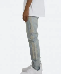 Mnml D199 Skeleton Straight Denim - Blue/White