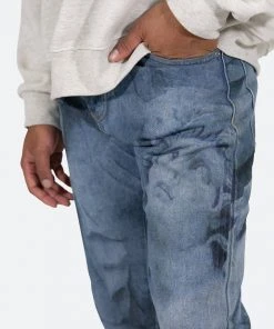 Mnml D200 Overlay Straight Denim - Blue