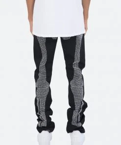 Mnml D249 Skeleton Straight Denim - Black/White