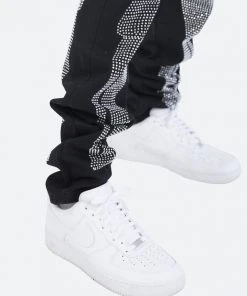 Mnml D249 Skeleton Straight Denim - Black/White