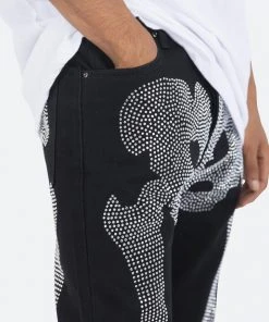 Mnml D249 Skeleton Straight Denim - Black/White