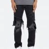 Mnml D264 Layered Straight Denim - Black/Black