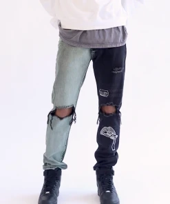 Mnml D267 Split V3 Straight Denim - Blue/Black