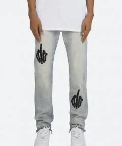 Mnml D272 Skeleton Straight Denim - Blue/Black