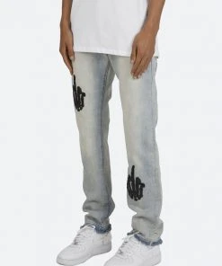 Mnml D272 Skeleton Straight Denim - Blue/Black