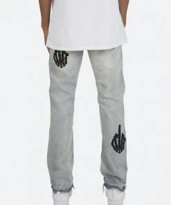 Mnml D272 Skeleton Straight Denim - Blue/Black