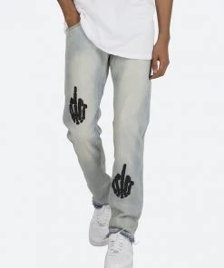 Mnml D272 Skeleton Straight Denim - Blue/Black