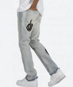 Mnml D272 Skeleton Straight Denim - Blue/Black