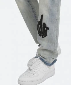 Mnml D272 Skeleton Straight Denim - Blue/Black