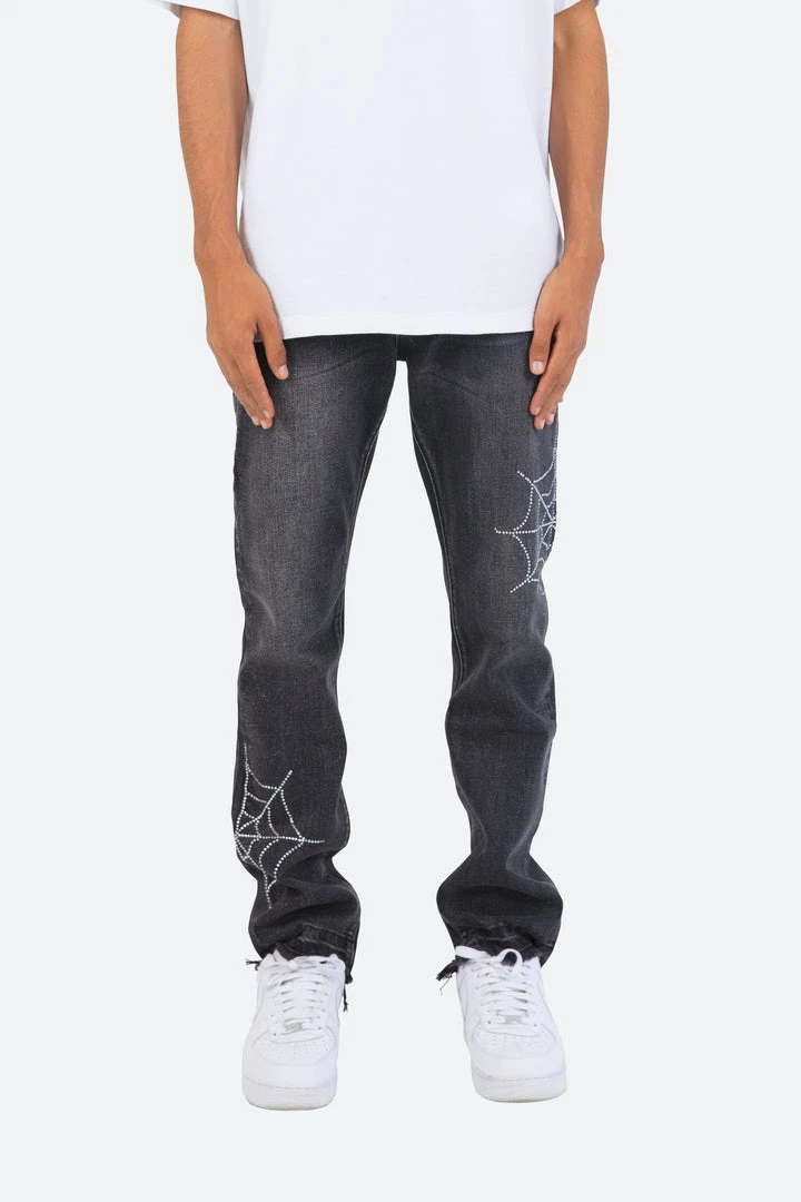 Mnml D278 Spider Straight Denim - Black | Relaxed Fit Men's Jeans 2 Mnml D278 Spider Straight Denim - Black