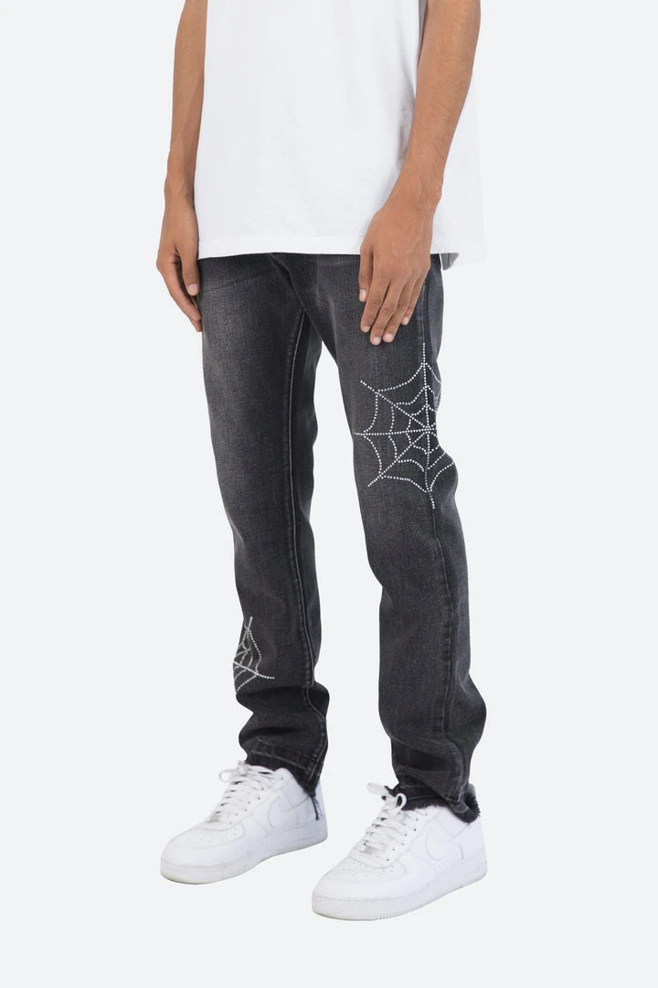 Mnml D278 Spider Straight Denim - Black | Relaxed Fit Men's Jeans 3 Mnml D278 Spider Straight Denim - Black