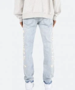Mnml D279 Skeleton Straight Denim - Blue/White