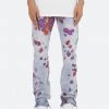 Mnml D281 Floral Straight Denim - Blue