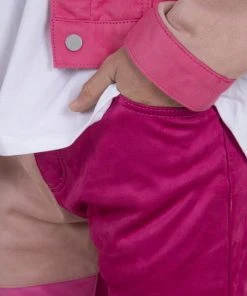 Mnml D354 Patchwork Straight Denim - Pink