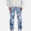 Mnml D423 Cracked Straight Denim - Blue