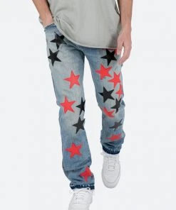 Mnml D438 Star Straight Denim - Blue/Black
