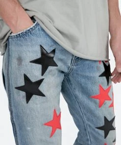 Mnml D438 Star Straight Denim - Blue/Black