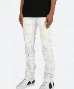 Mnml D443 Paint Straight Denim - White