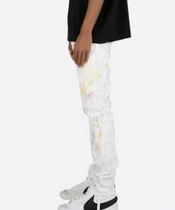 Mnml D443 Paint Straight Denim - White