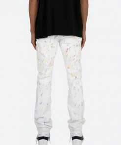 Mnml D443 Paint Straight Denim - White