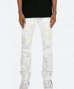 Mnml D443 Paint Straight Denim - White
