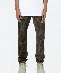 Mnml D452 Camo Straight Denim - Brown