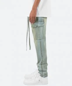 Mnml Denim Cargo Pants - Blue