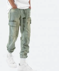 Mnml Denim Cargo Pants - Blue
