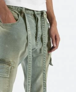 Mnml Denim Cargo Pants - Blue