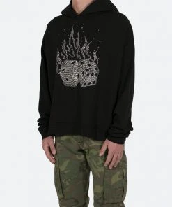 Mnml Outerwear Dice Cropped Hoodie - Black