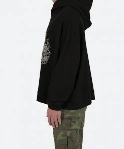 Mnml Outerwear Dice Cropped Hoodie - Black